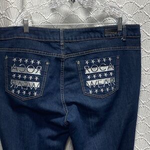 Rocawear size‎ 24 Women's Dark Blue stretch skinny curvy comfy full figure Jeans